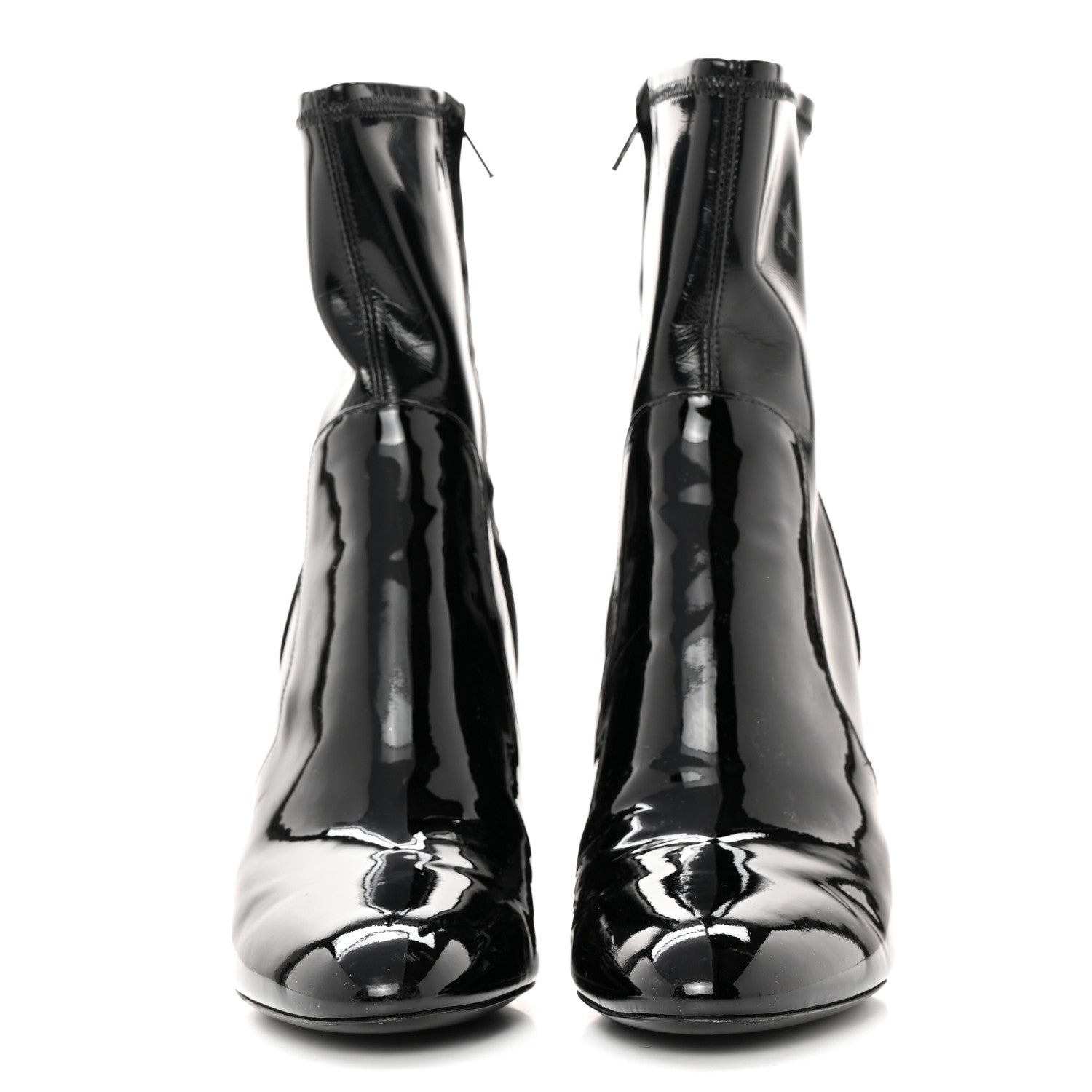 Louis Vuitton Patent Silhouette Ankle Boots 38 Black 2 of 13