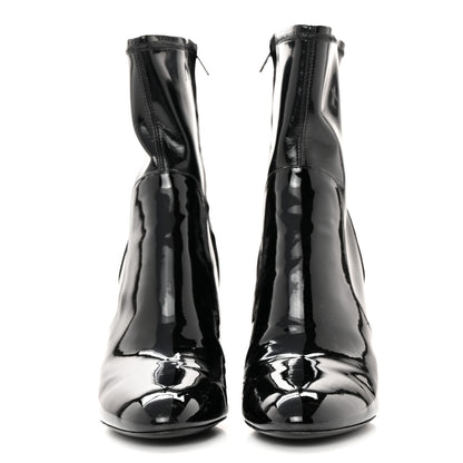 Louis Vuitton Patent Silhouette Ankle Boots 38 Black 2 of 13