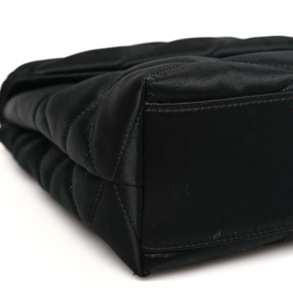 Saint Laurent Satin Quilted Sade Puffer Envelope Clutch Black 9 of 10