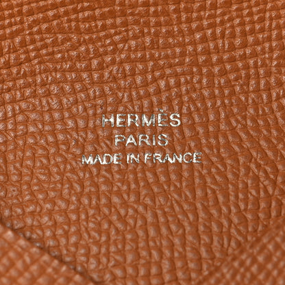 Hermes Epsom Calvi Card Case Gold 8 of 11