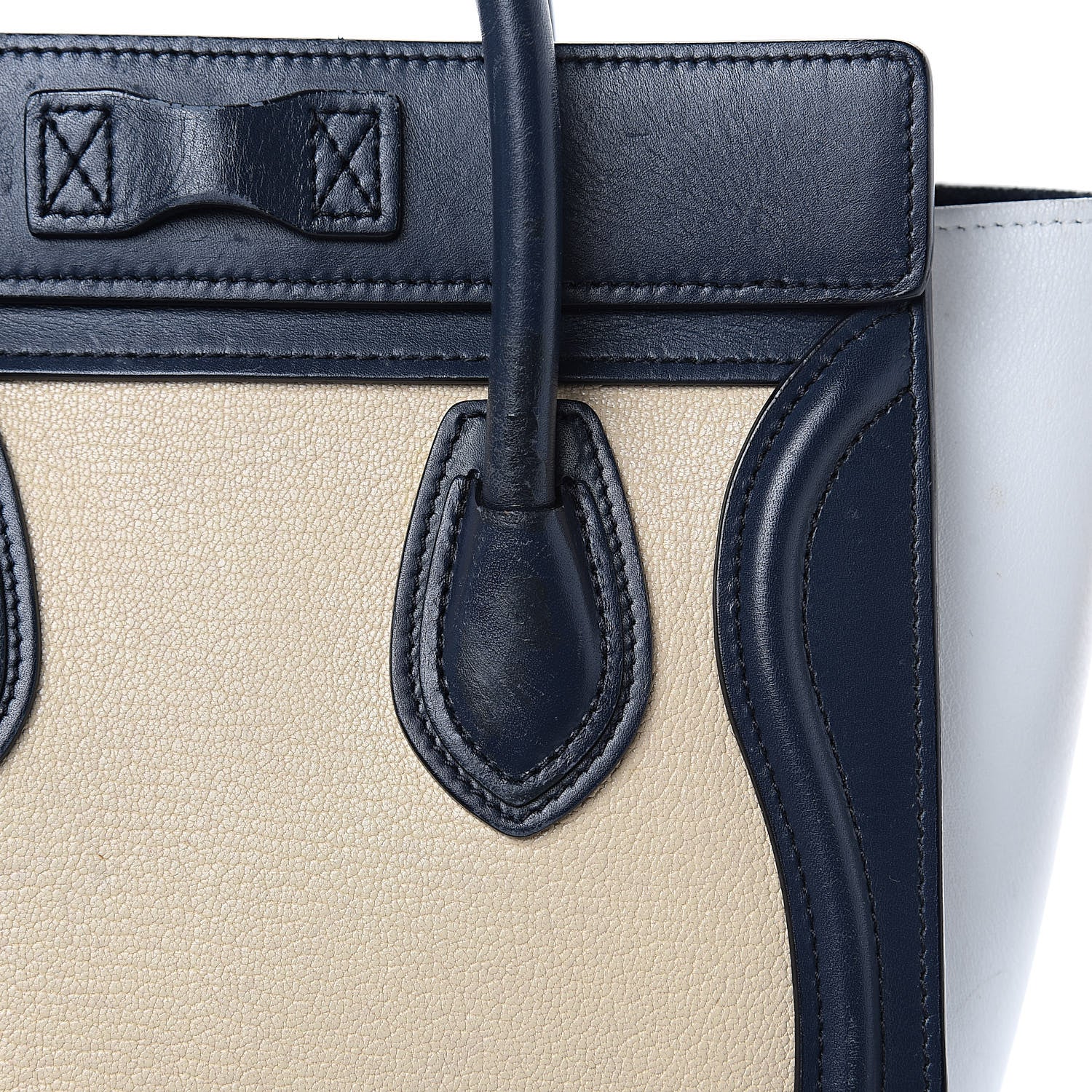 Celine Drummed Calfskin Nano Tri-Color Luggage Firefly 15 of 18