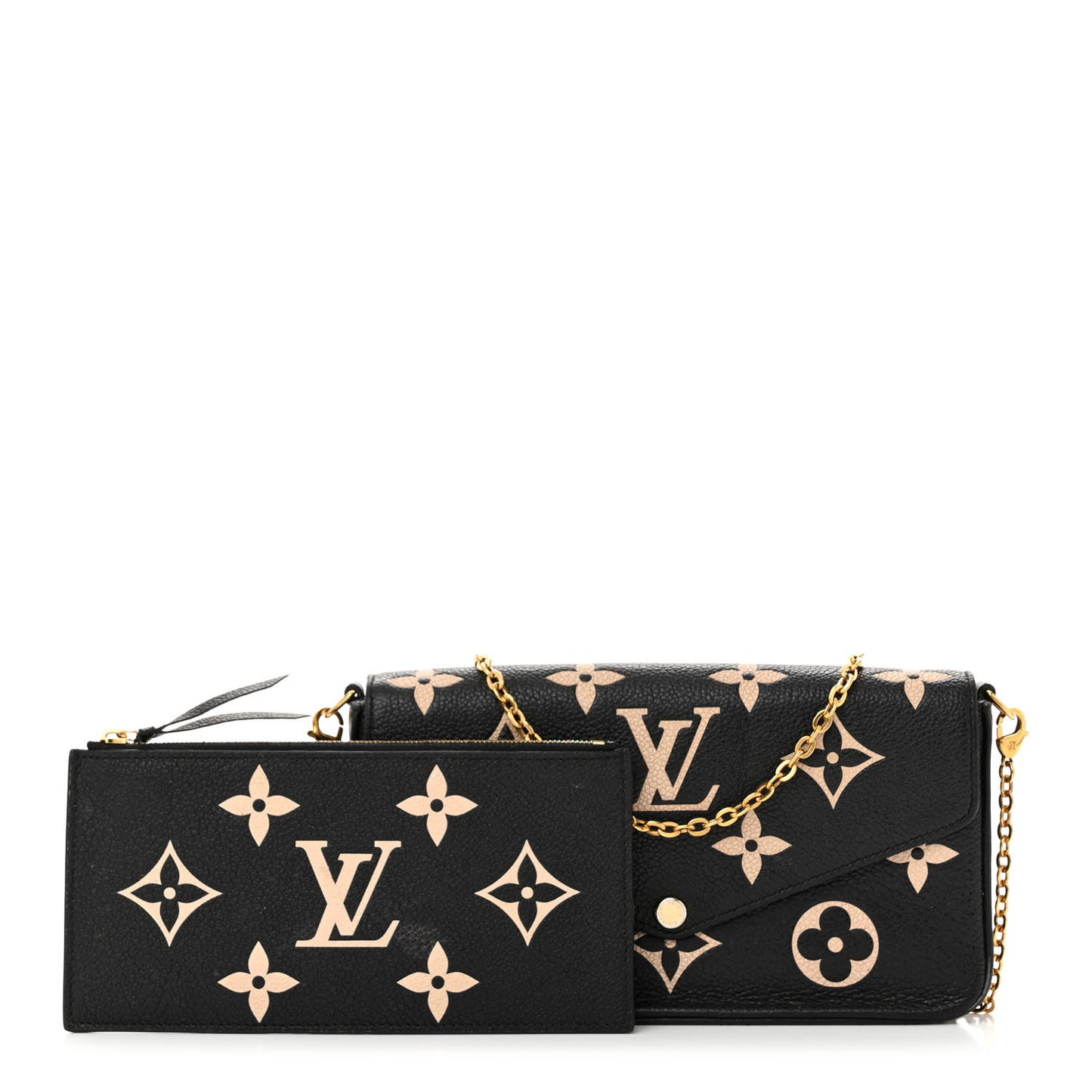 Empreinte Monogram Giant Felicie Pochette Black Beige