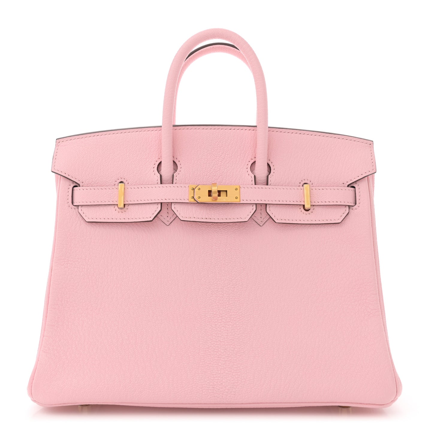 Chevre Mysore Horseshoe Birkin 25 Rose Sakura Gris Perle