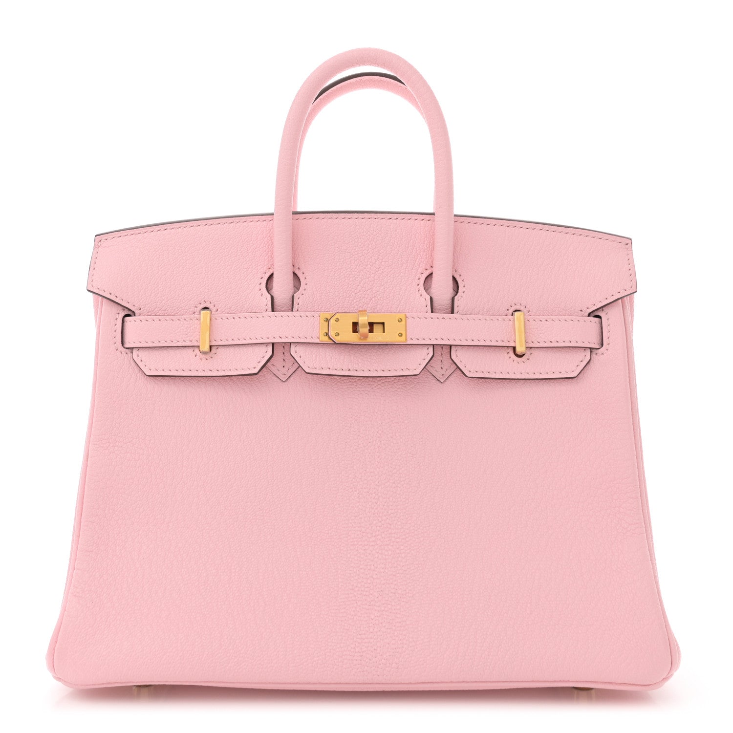 Hermes Chevre Mysore Horseshoe Birkin 25 Rose Sakura Gris Perle 1 of 11