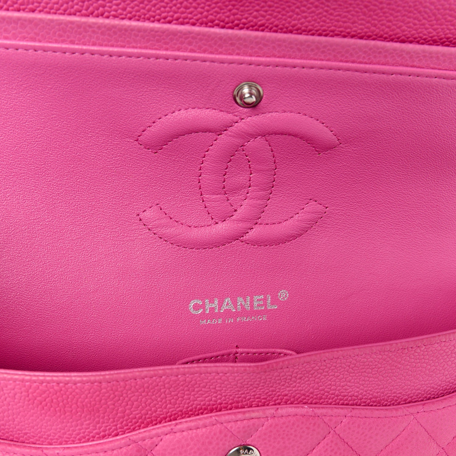 Chanel Iridescent Caviar Quilted Medium Double Flap Pink 6 of 13