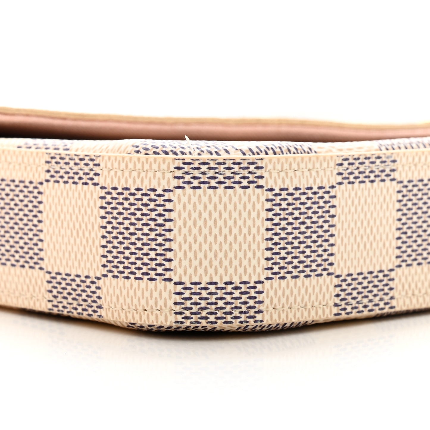 Damier Azur Pochette Felicie Chain Wallet Rose Ballerine