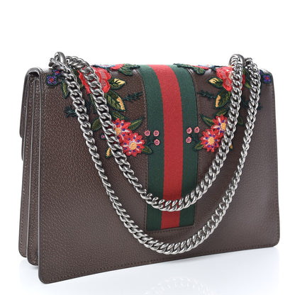 Gucci Calfskin Web Owl Embroidered Medium Dionysus Shoulder Bag New Acero Multicolor 4 of 10