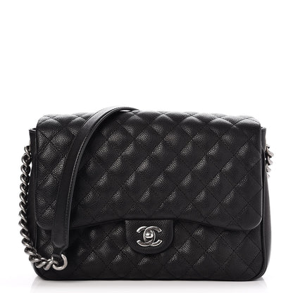 Chanel Caviar Quilted Medium Rock In Rome Single Flap Black 1 of 8