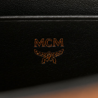 MCM Visetos Mini Patricia Round Crossbody Wallet Cognac Black 6 of 10