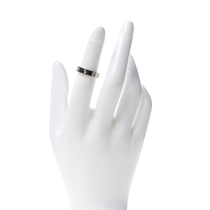 Cartier 18K White Gold 8 Diamond 4mm Wedding Band LOVE Ring 49 4.75 2 of 5