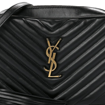 Saint Laurent Calfskin Matelasse Monogram Lou Camera Bag Black 10 of 13