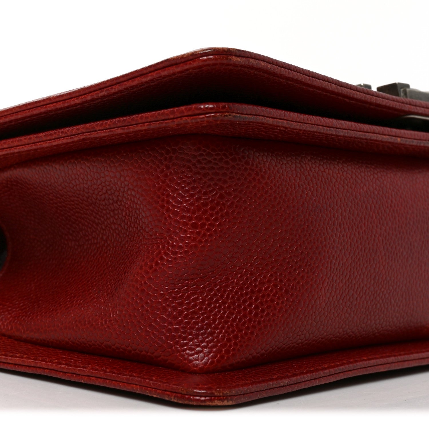 Chanel Caviar Quilted Medium Boy Flap Dark Red 9 of 10