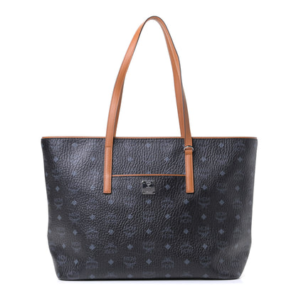 MCM Visetos Medium Anya Shopper Tote Black 1 of 5