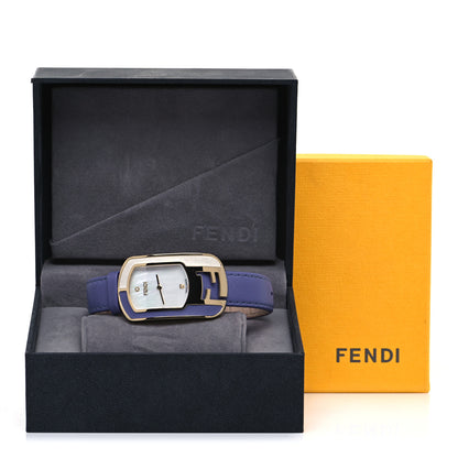Fendi Stainless Steel Calfskin Diamond Mother of Pearl 29mm Chameleon Quartz Watch Purple 7 of 7