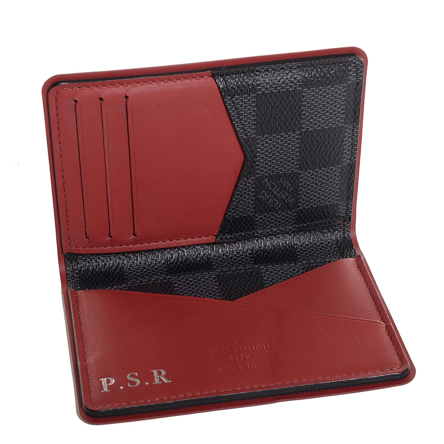 Damier Graphite Pocket Organizer Bordeaux