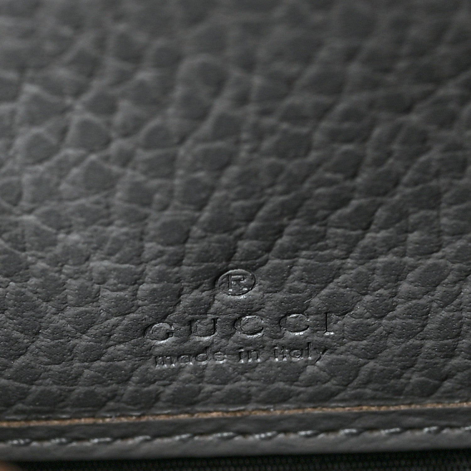 Gucci Dollar Calfskin Monochrome GG Marmont Zip Around Wallet Deep Grey 7 of 8