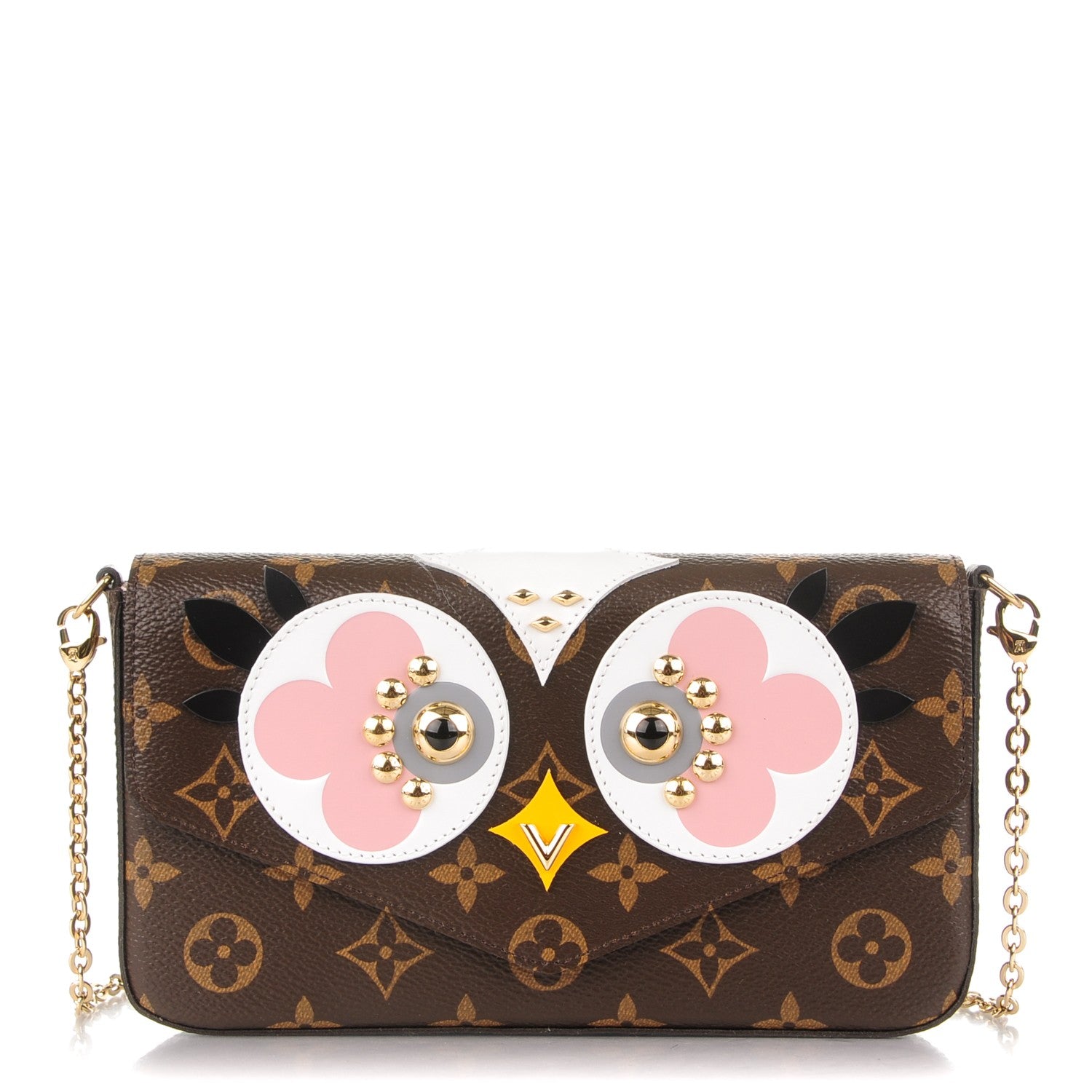 Louis Vuitton Monogram Lovely Birds Pochette Felicie Chain Wallet 1 of 8