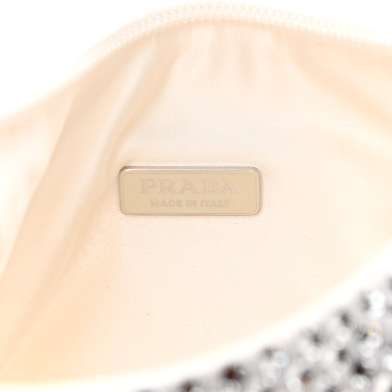Prada Satin Crystal Mini Re-Edition 2000 Bag White 6 of 11