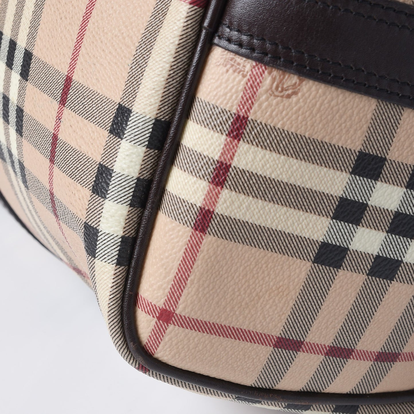 Haymarket Check Duffle Bag Dark Brown