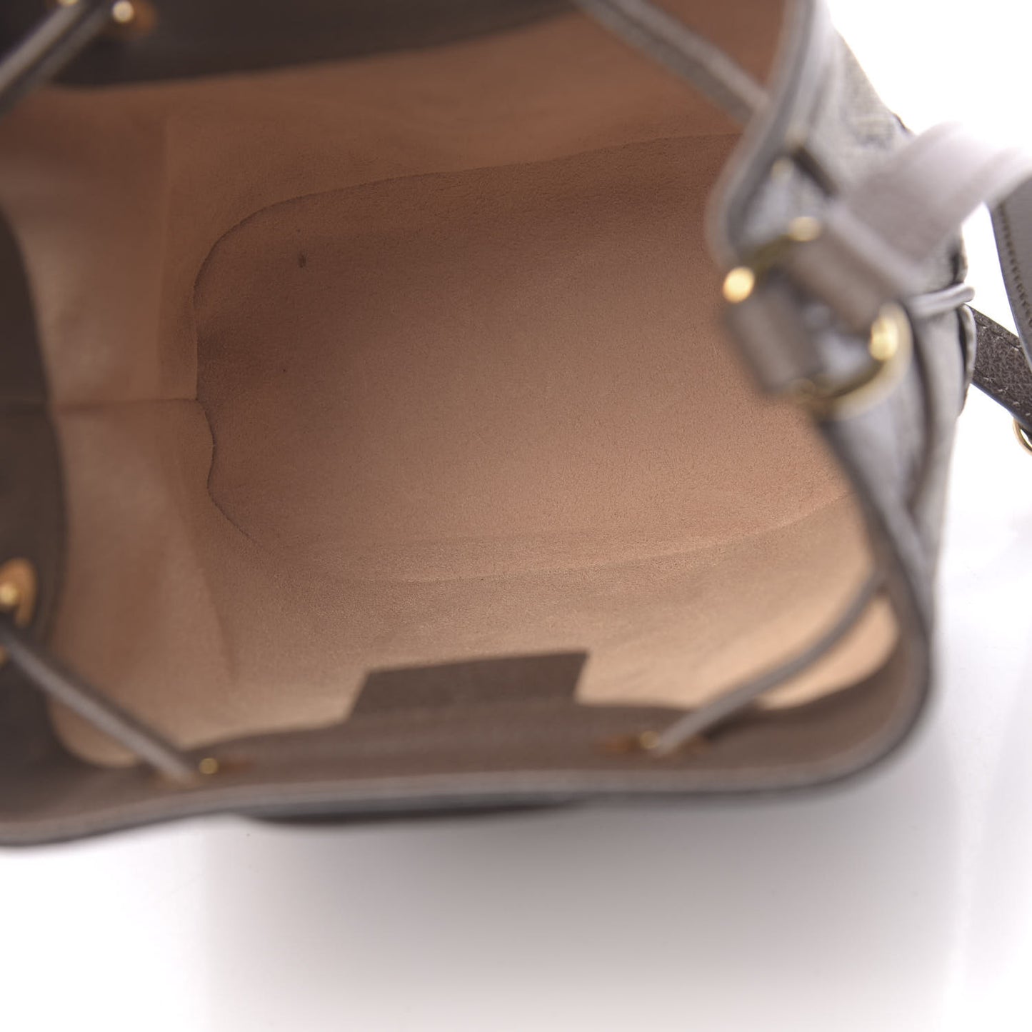 GG Supreme Monogram Web Mini Ophidia Bucket Bag Brown