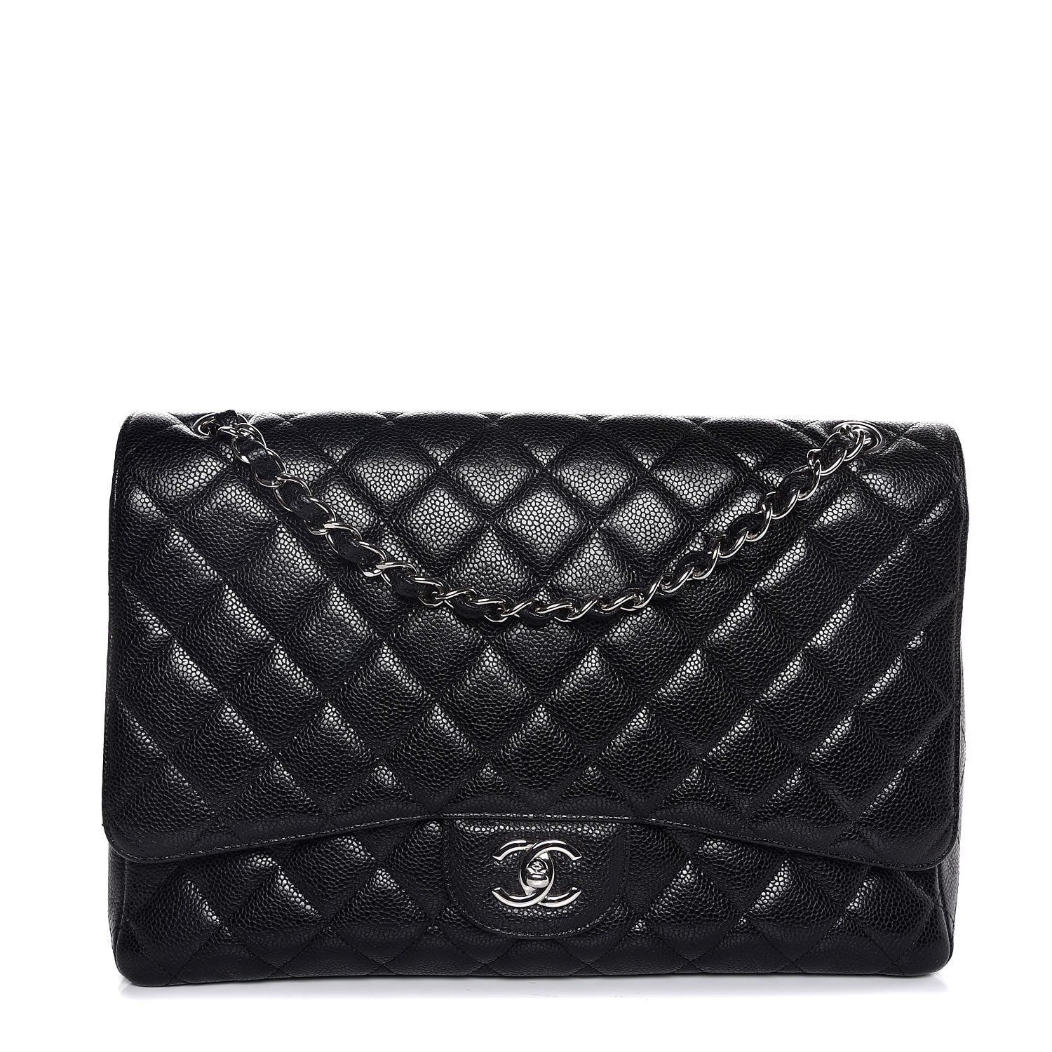Chanel Caviar Quilted Maxi Single Flap Black 1 of 8