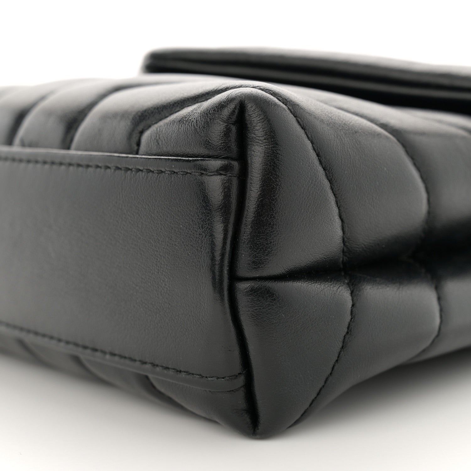 Saint Laurent Calfskin Y Quilted Monogram Toy Loulou Crossbody Bag Black 12 of 12