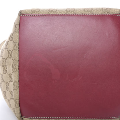 Gucci GG Monogram Small Web Handle Bucket Tote Beige 11 of 11