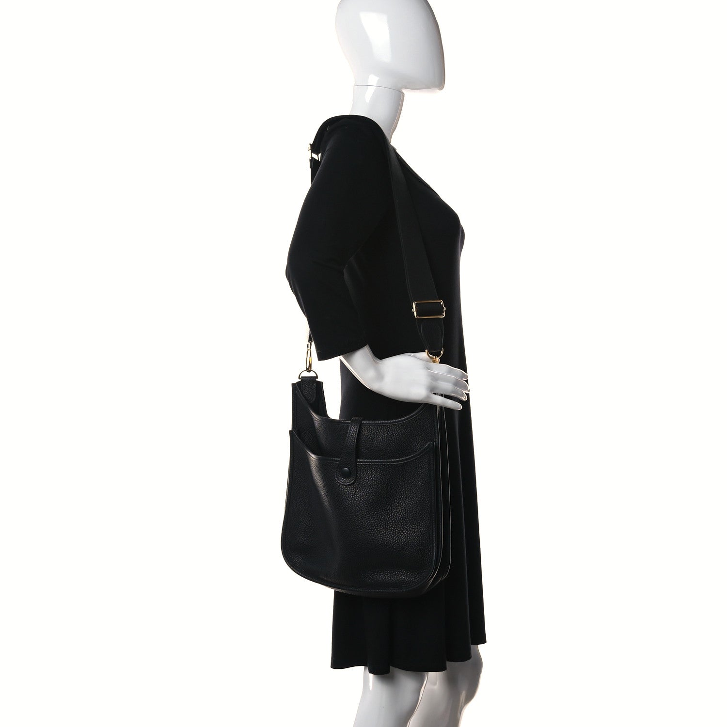 Hermes Taurillon Clemence Evelyne III PM Black 2 of 11
