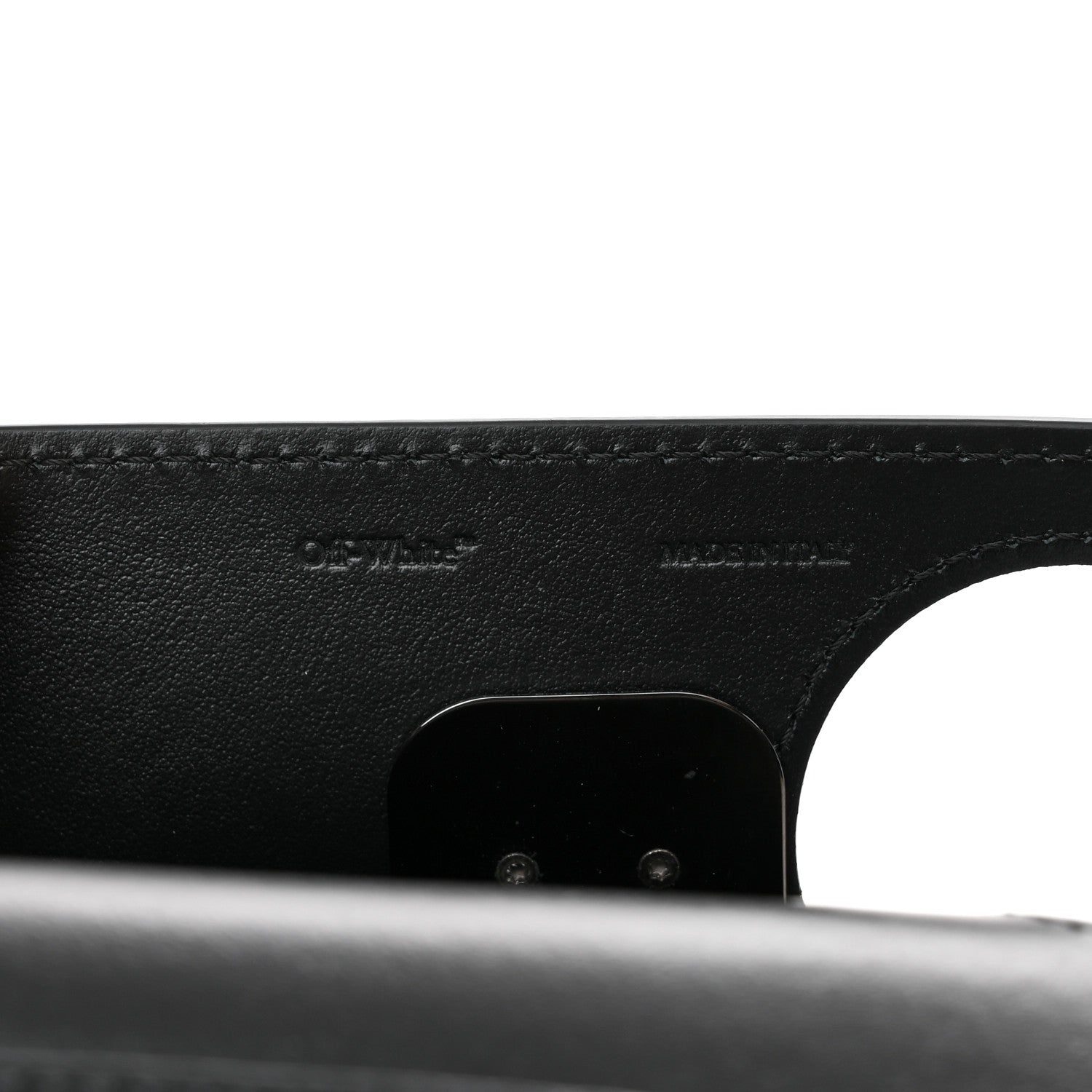 Off-White Calfskin Jitney 0.7 Meteor Bag Black 9 of 12