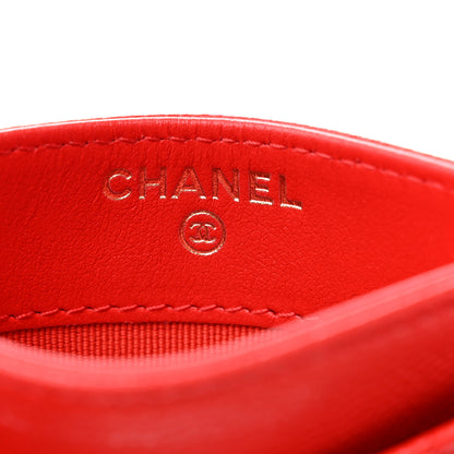Chanel Caviar Quilted Card Holder Red 7 of 8