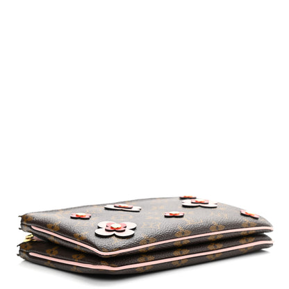 Louis Vuitton Monogram Blooming Flowers Double Zip Pochette 4 of 12