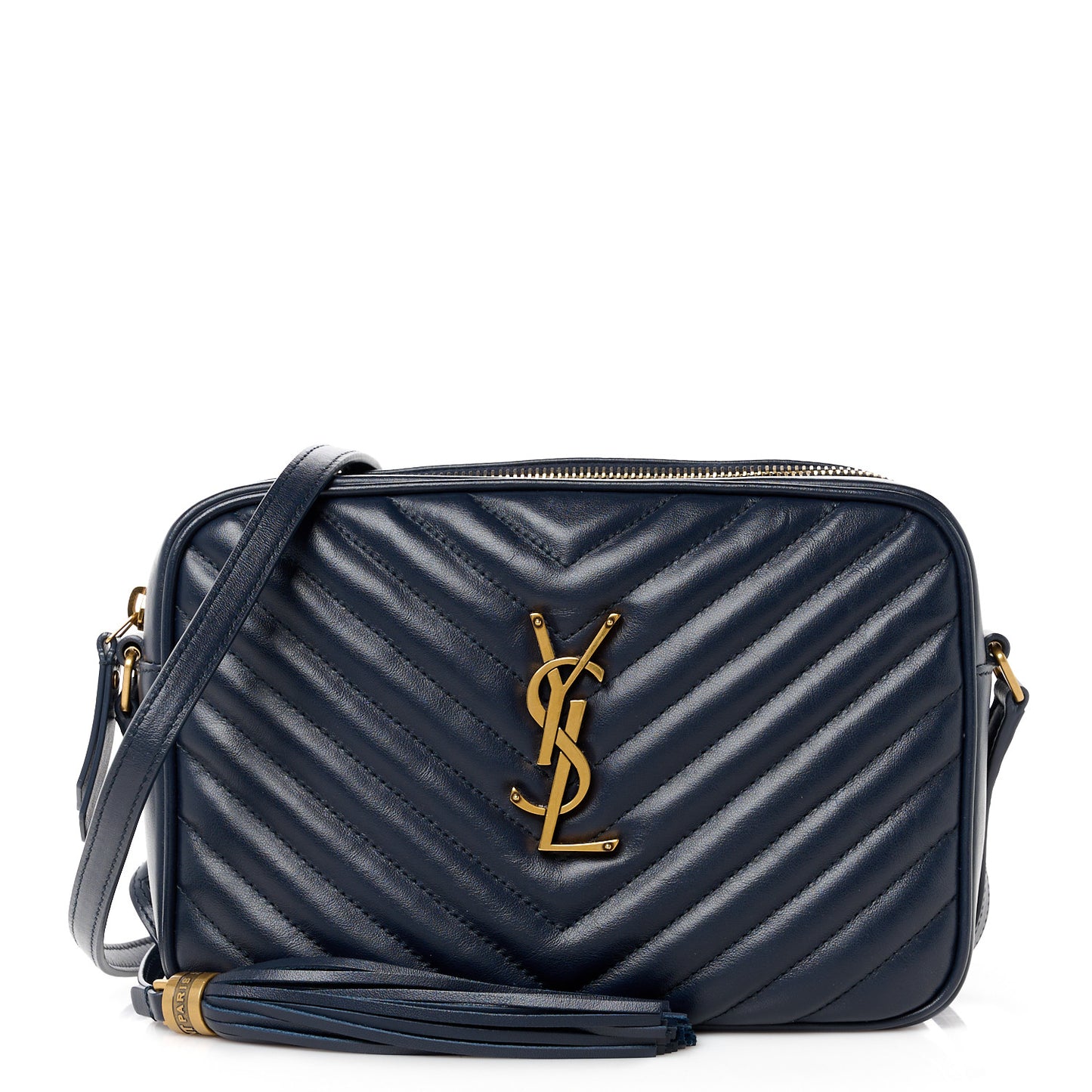 Calfskin Matelasse Monogram Lou Camera Bag Deep Marine