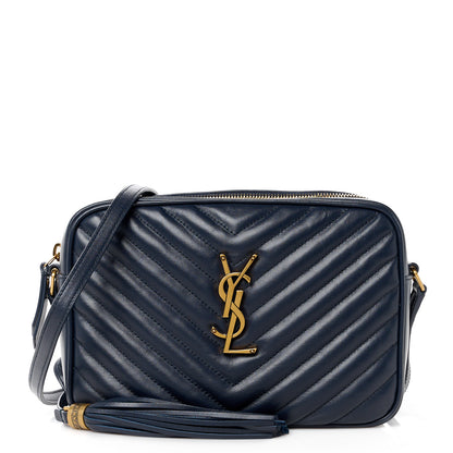 Saint Laurent Calfskin Matelasse Monogram Lou Camera Bag Deep Marine 1 of 10