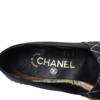 Chanel Fabric Biarritz CC Espadrilles 37 Black 8 of 11