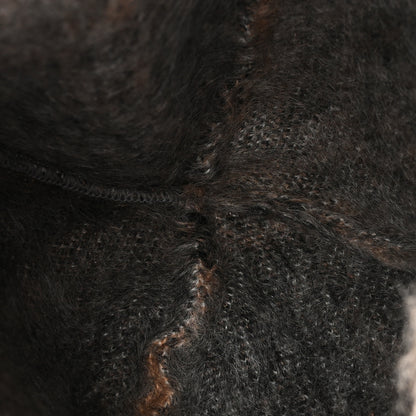 Burberry Mohair Giant Check Beanie Hat Beige 4 of 5