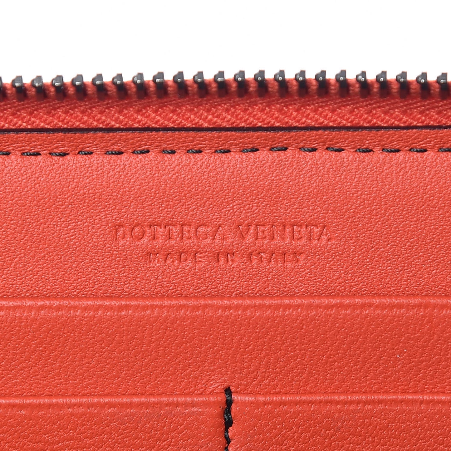 Embroidered Nappa Zip Around Wallet China Red