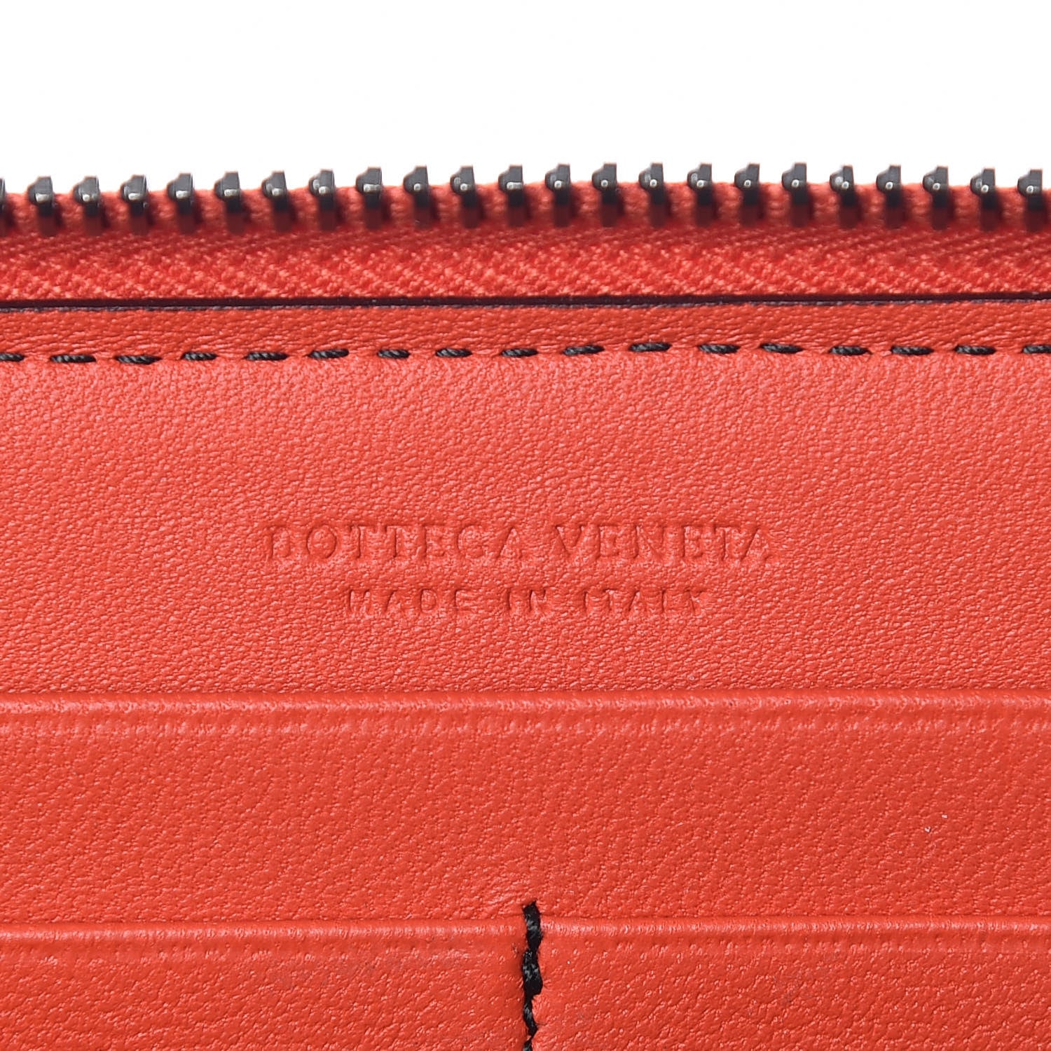 Bottega Veneta Embroidered Nappa Zip Around Wallet China Red 8 of 11