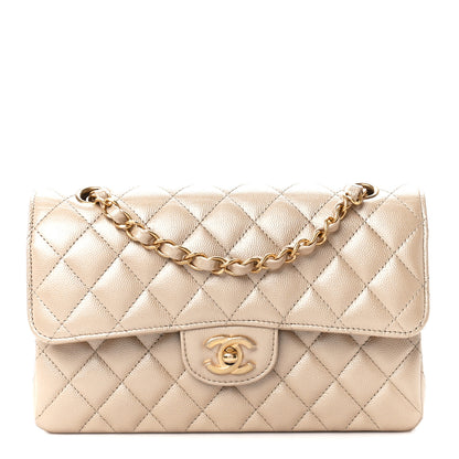 Chanel Metallic Caviar Quilted Small Double Flap Gold 1 of 11