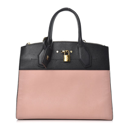 Louis Vuitton Calfskin City Steamer MM Magnolia Black 1 of 14