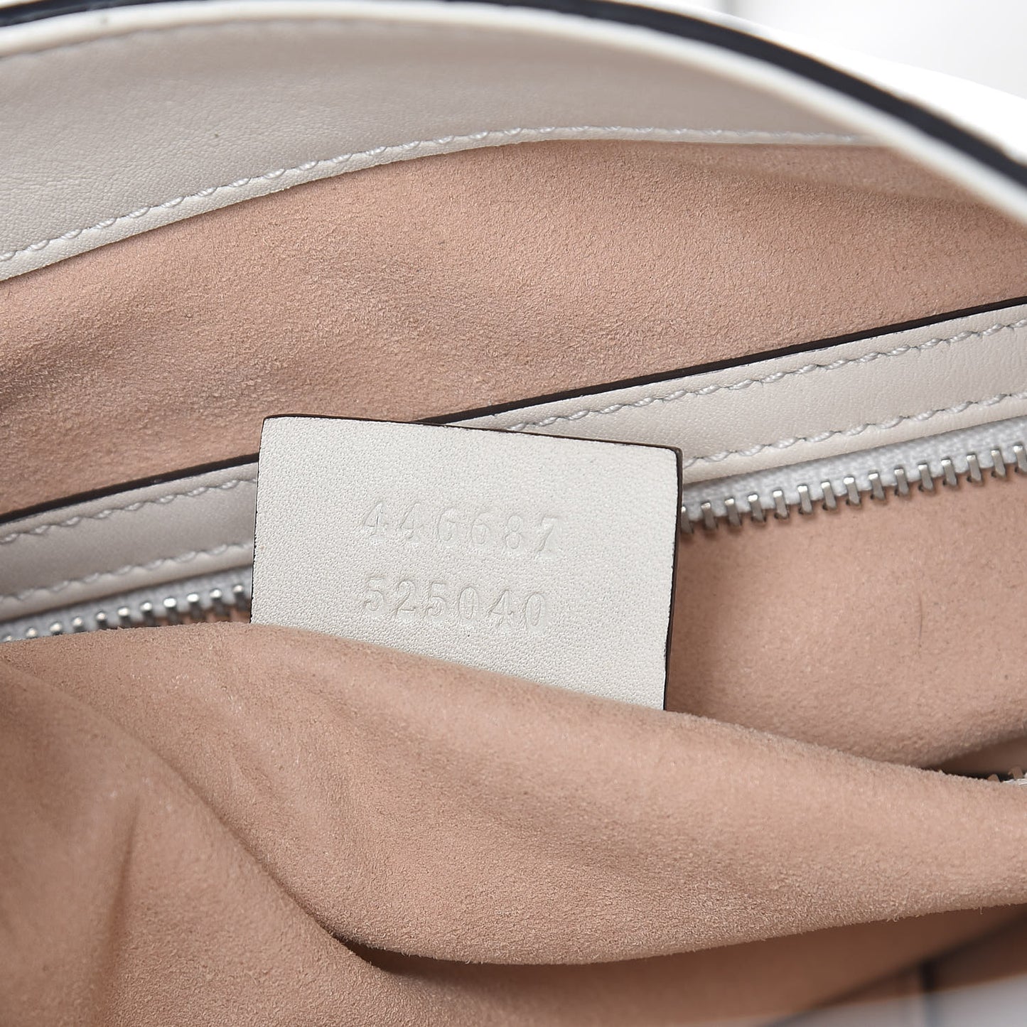 Calfskin Web Stripe Medium Dionysus Hobo White