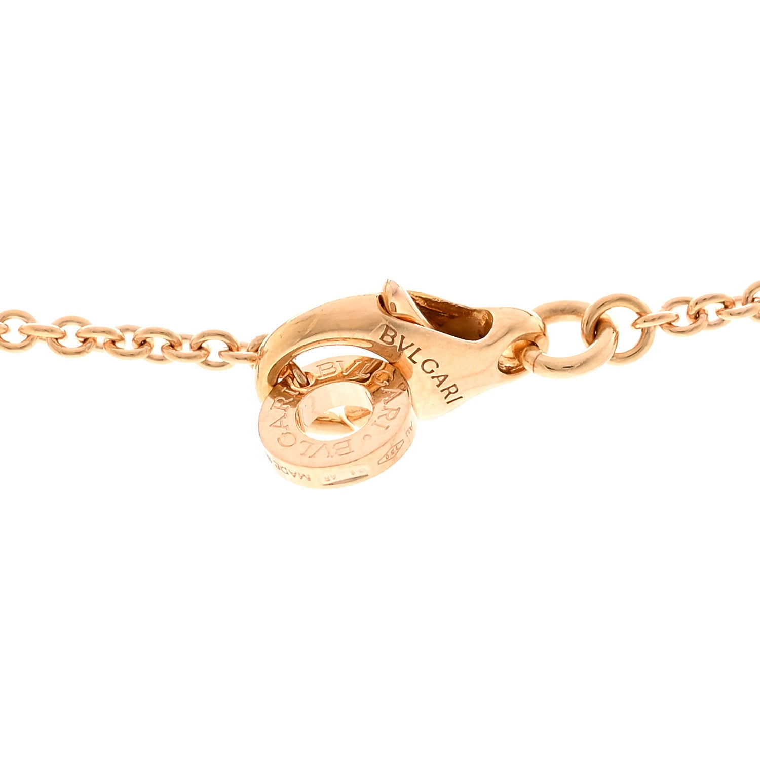 Bulgari 18K Rose Gold White Ceramic B.Zero1 Pendant Necklace 4 of 5