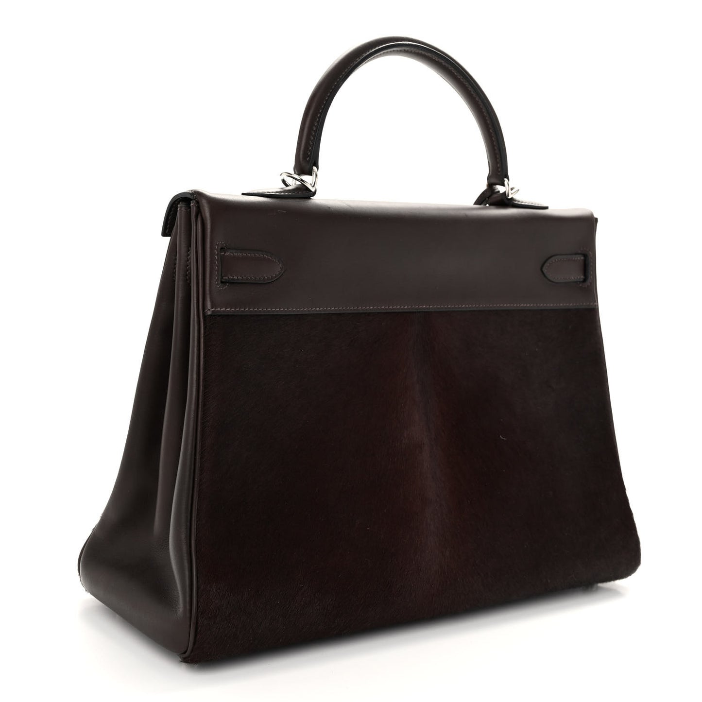 Pony Hair Swift Kelly Retourne 35 Chocolate