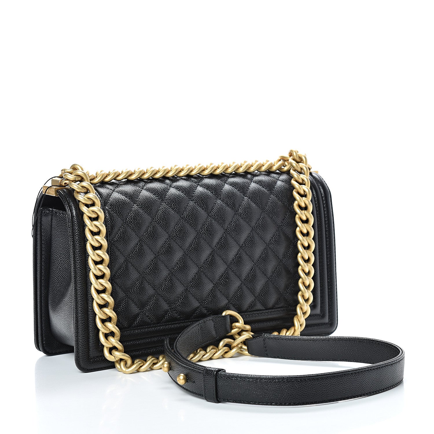 Chanel Caviar Quilted Medium Boy Flap Black 2 of 9