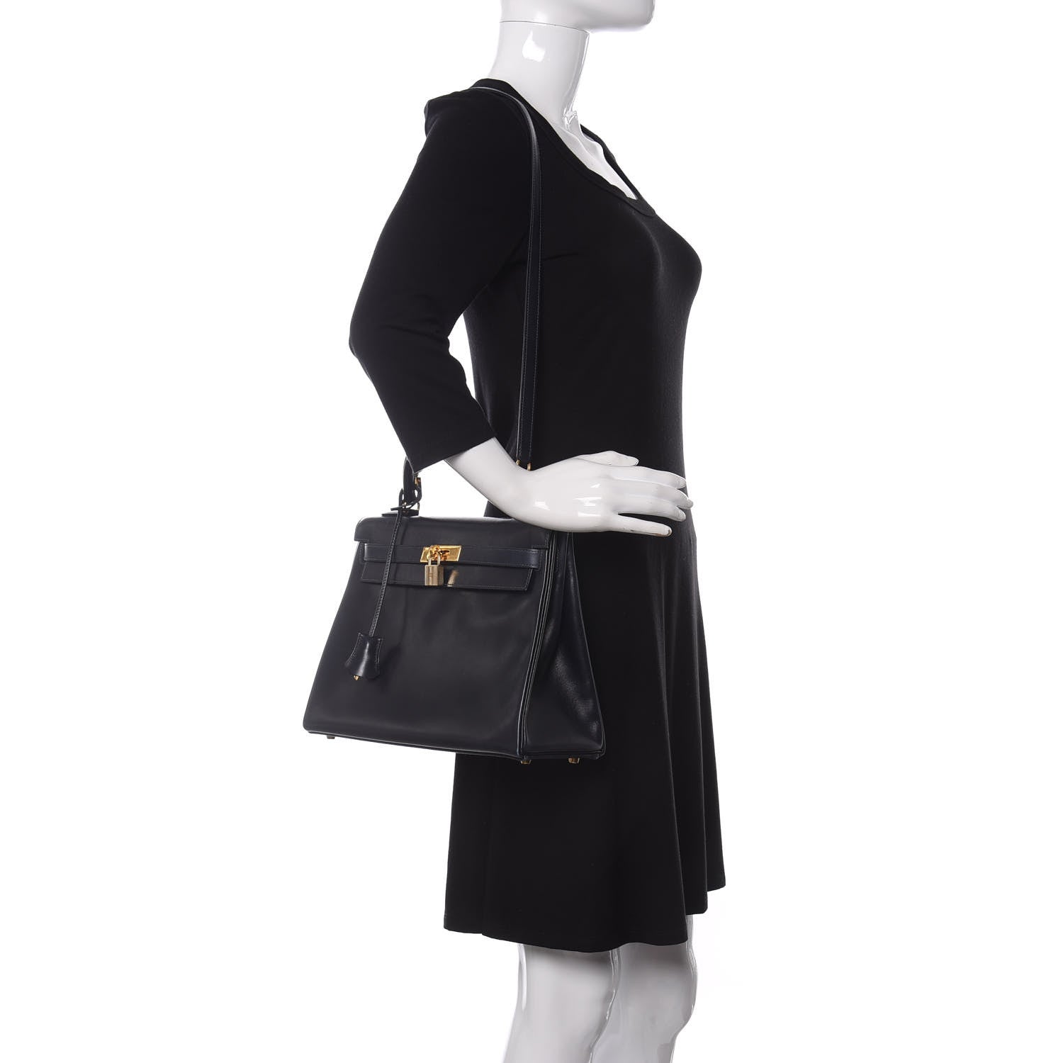 Hermes Box Kelly Retourne 32 Indigo 2 of 10