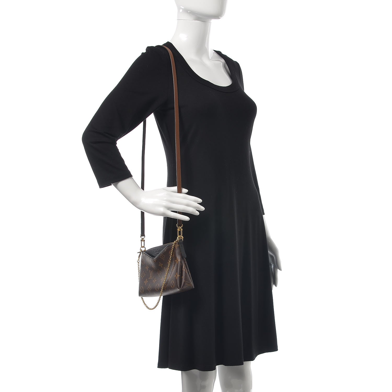 Louis Vuitton Monogram Pallas Clutch Black 2 of 7