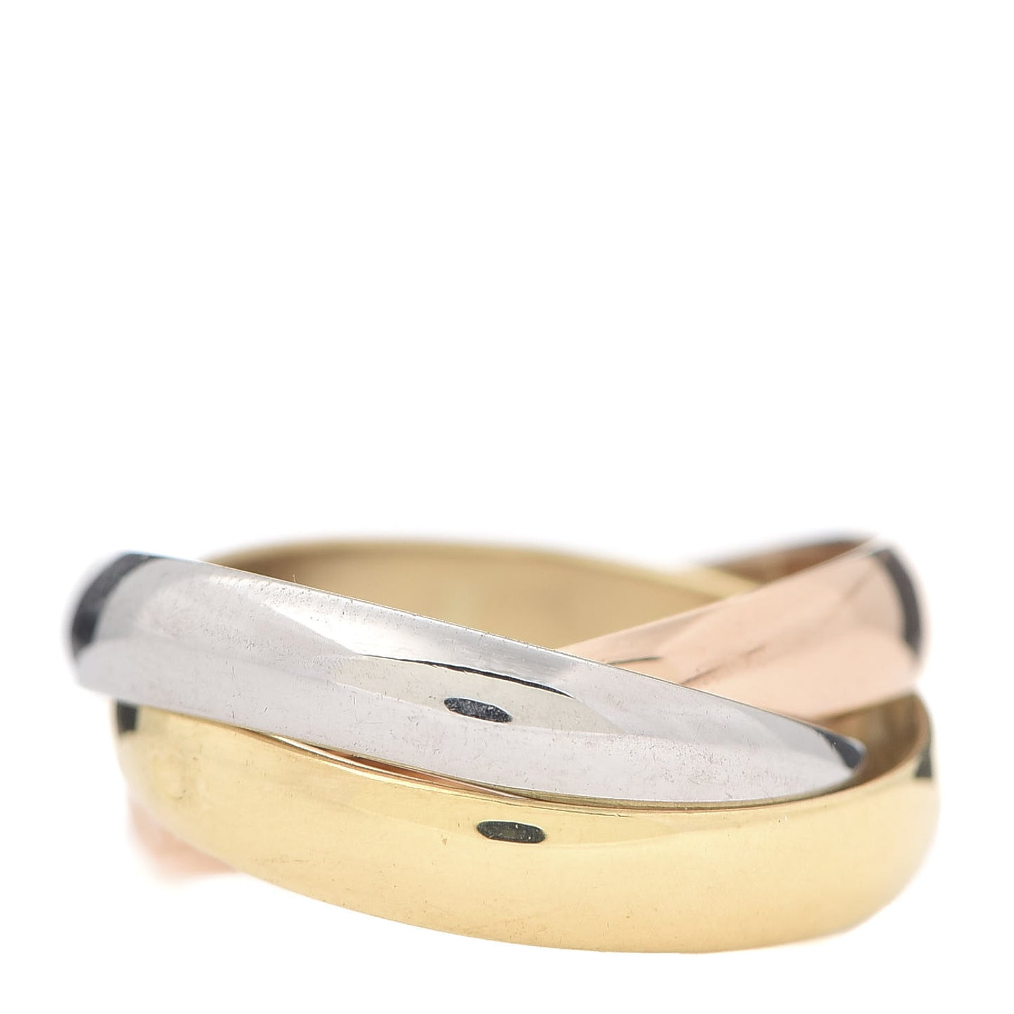 18K Pink Yellow White Gold Classic Les Must De Trinity Ring 50 5.25