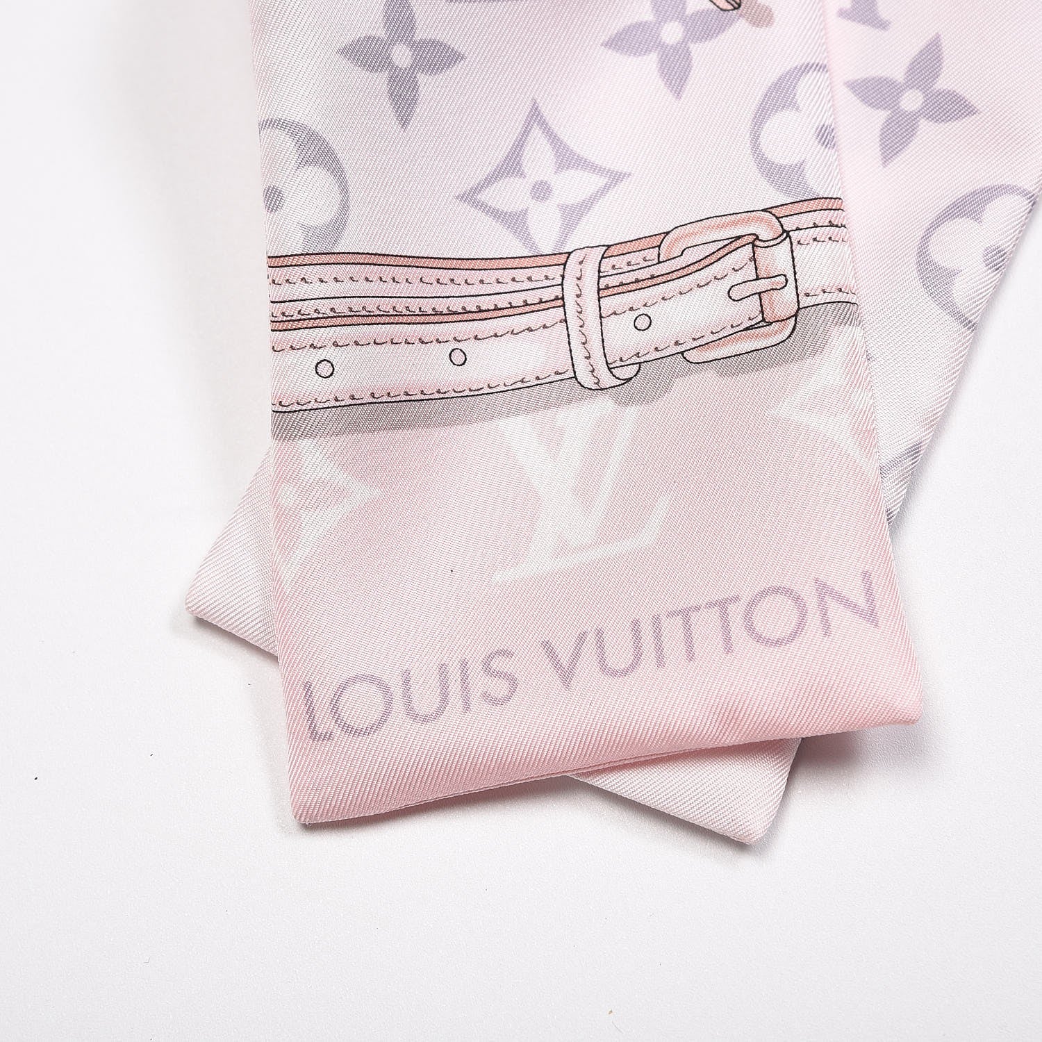 Louis Vuitton Silk Monogram Confidential Bandeau Light Pink 3 of 5
