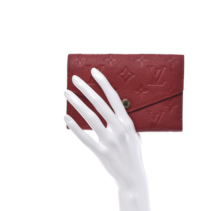 Louis Vuitton Empreinte Compact Curieuse Wallet Cherry 2 of 9