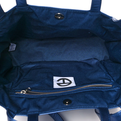 Telfar Metallic Vegan Leather Large Shopping Bag Cobalt 4 of 10