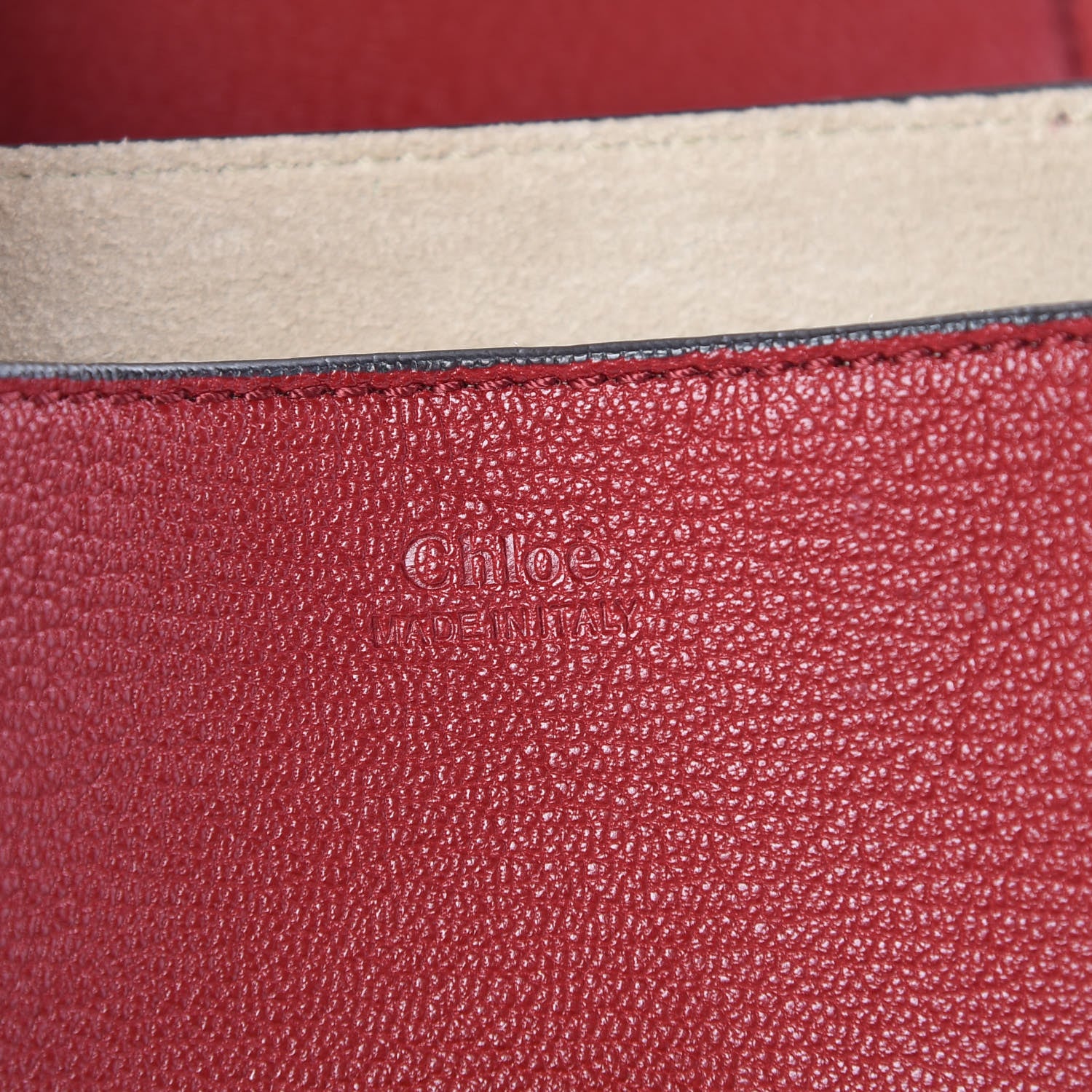Chloe Grained Lambskin Mini Drew Shoulder Bag Intense Red 6 of 7